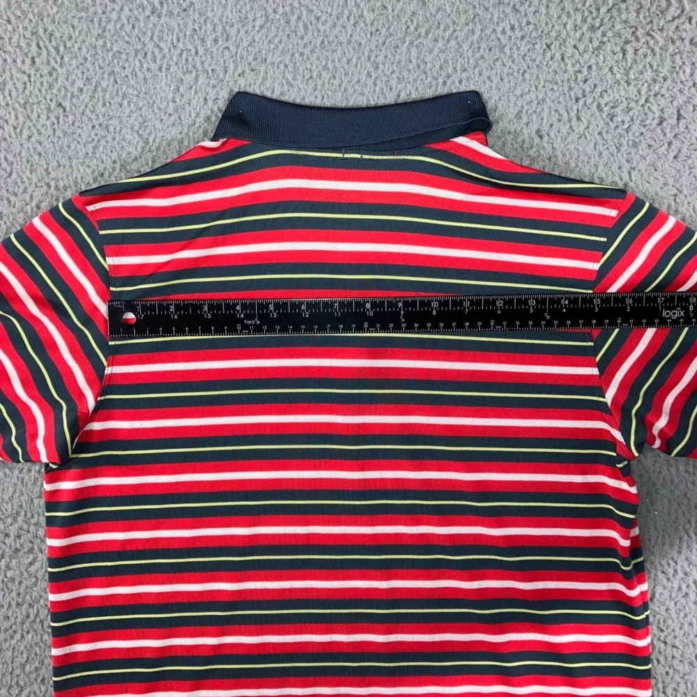 Nike Golf Dri Fit Polo Shirt Men XL Stripe Collared Short Sleeve‎ Casual Sporty